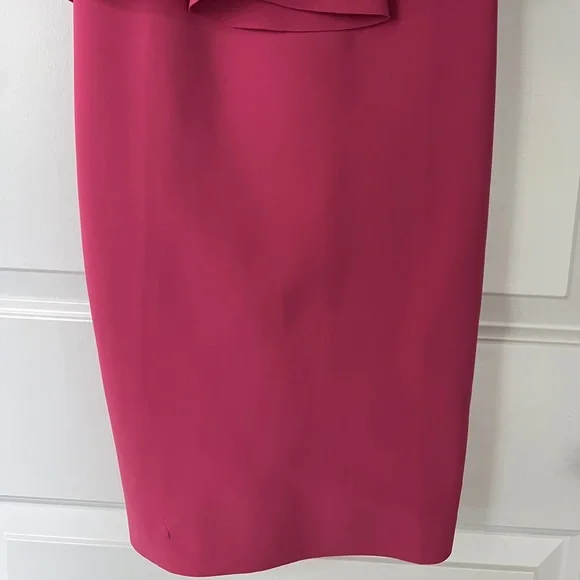 Chiara Boni Pink One Shoulder Ruffle Peplum Dress - Picture 8 of 9